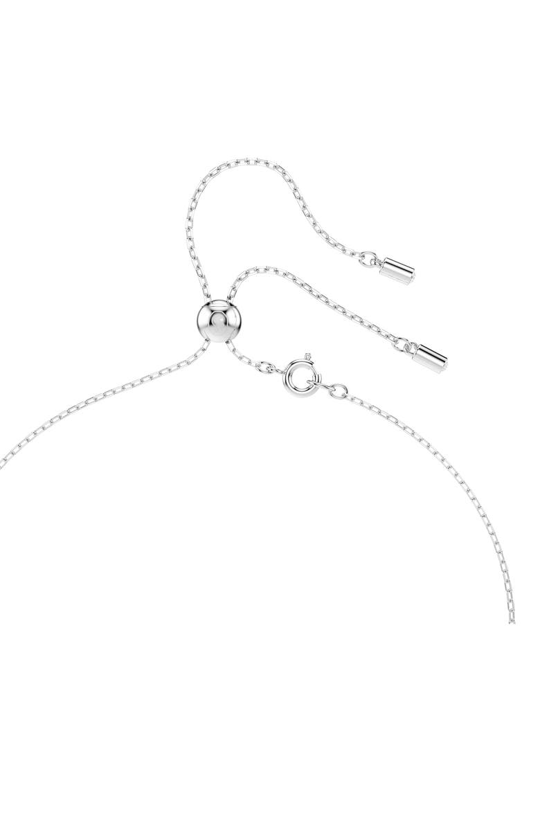 Swarovski Stilla Y-Pendant Necklace, Alternate, color, Rhodium/ Blue