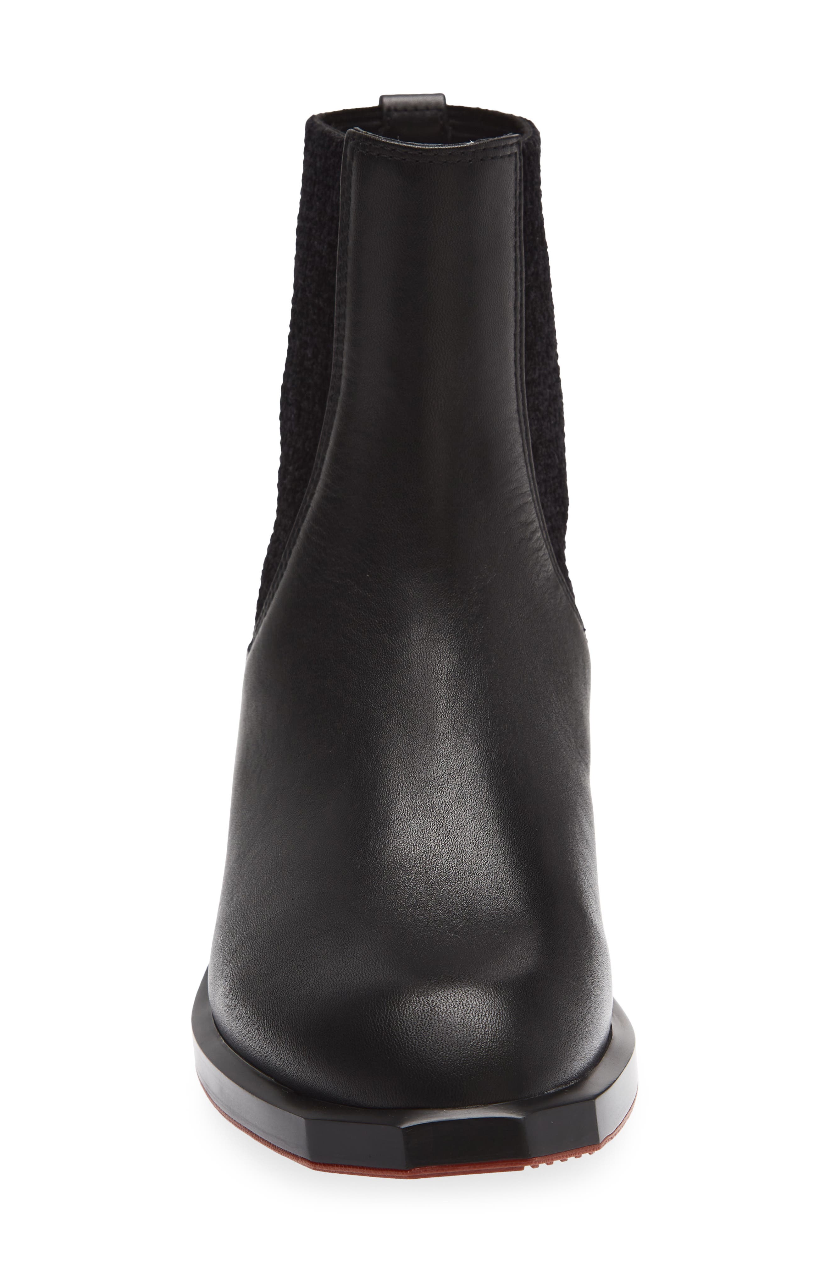 Forma Ena Leather Bootie, Alternate, color, BLACK