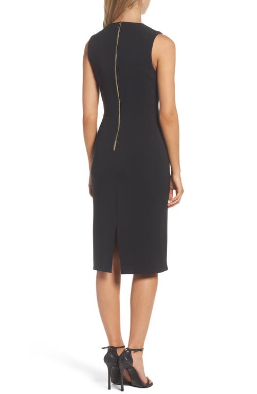 Maria Bianca Nero Colorblock Ruffle Sheath Dress