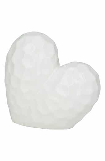 WILLOW ROW White Porcelain Heart Sculpture