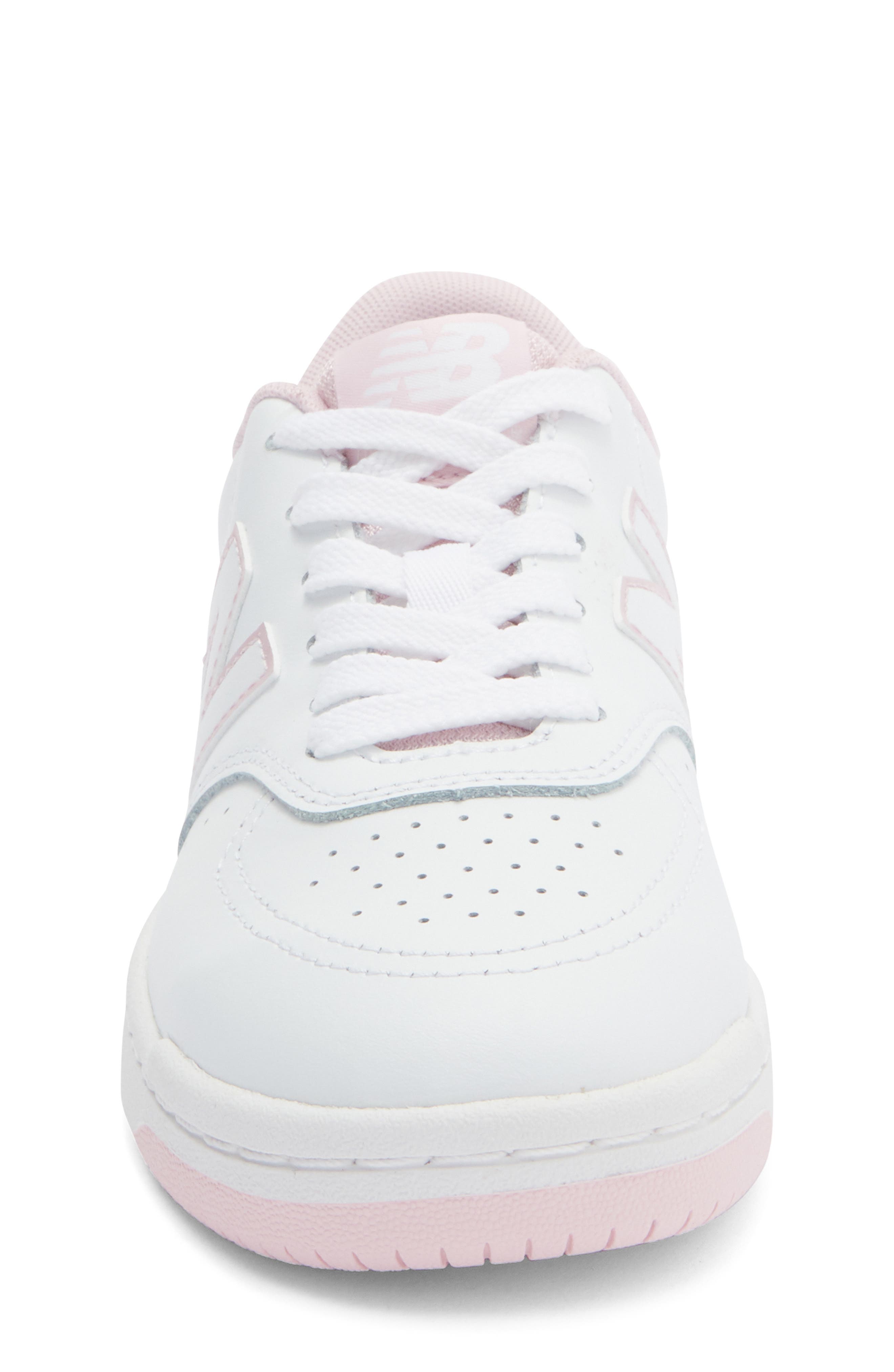 New Balance Kids' BB80 Sneaker, Alternate, color, White/ Mid Century Pink