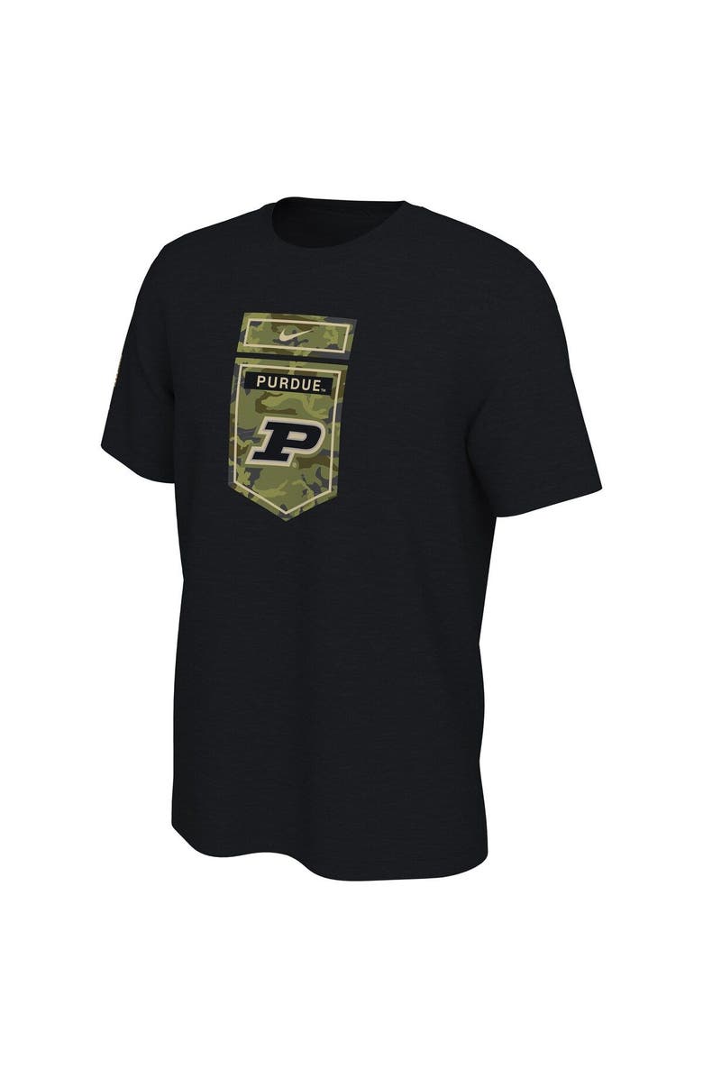 Nike Men's Nike Black Purdue Boilermakers Veterans Camo T-Shirt, Alternate, color, 