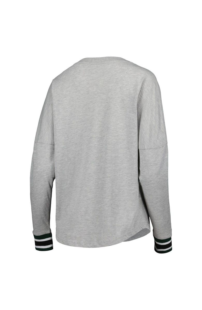 COLOSSEUM Women's Colosseum Heathered Gray Michigan State Spartans Andy Long Sleeve T-Shirt, Alternate, color, 