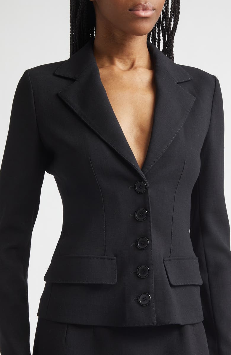 Dolce&Gabbana Tailored Stretch Wool Jacket, Alternate, color, Nero