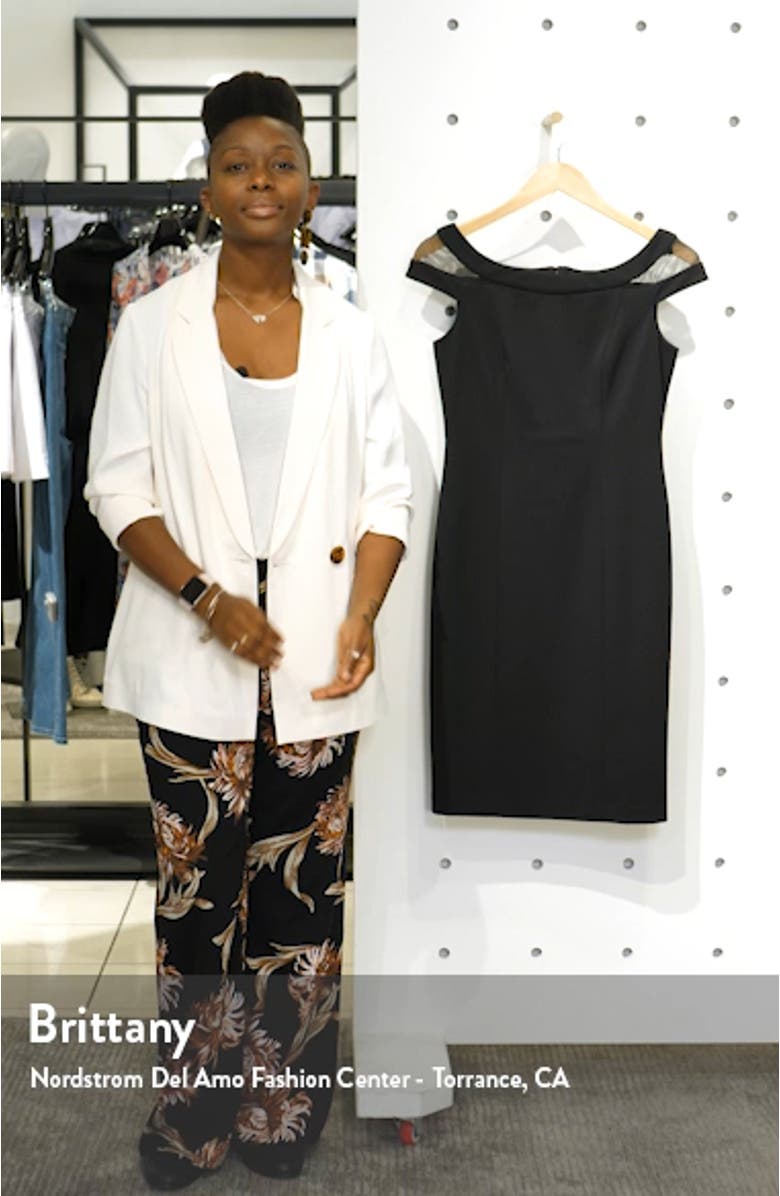 Mesh Inset Sheath Dress, sales video thumbnail