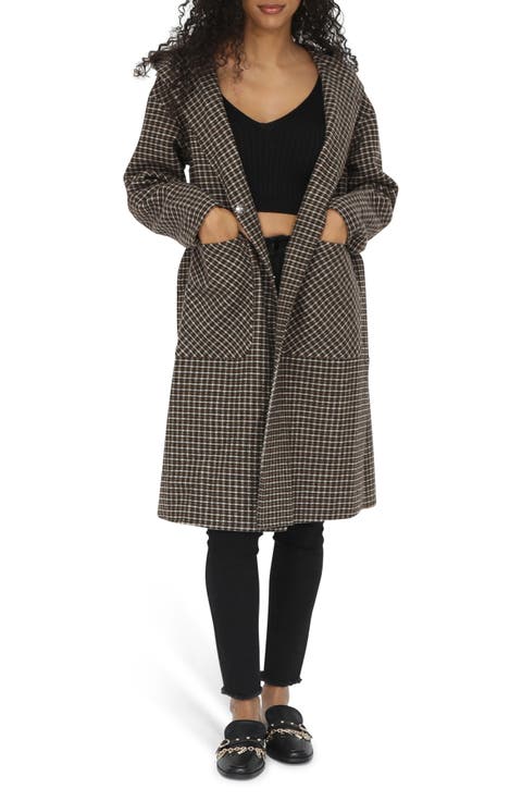 Walk My Way Wool Blend Hooded Coat