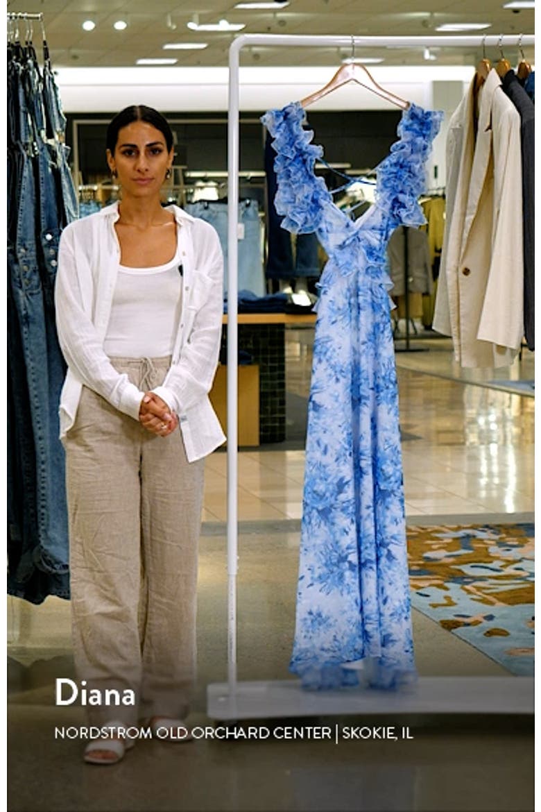 Lucah Floral Ruffle Cutout Maxi Dress video