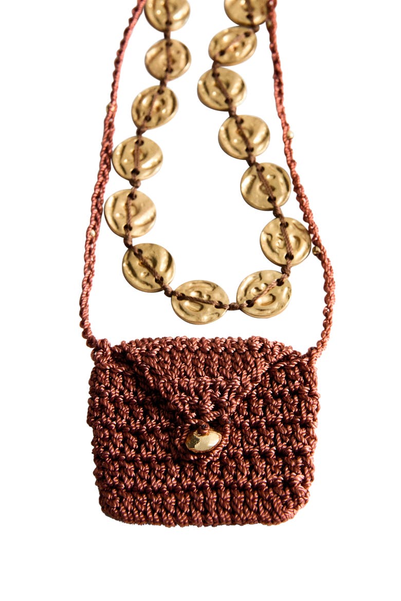 Set of 2 Knit Necklaces, Main, color, GOLD