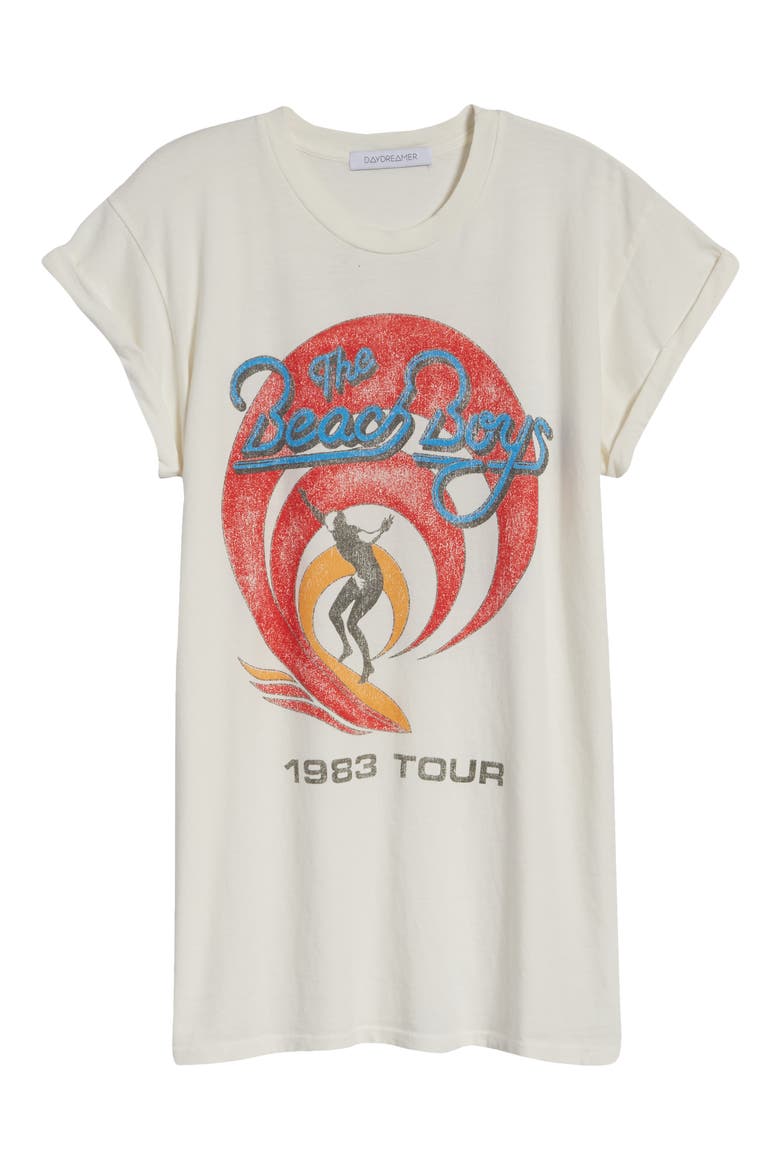 Beach Boys 1983 Tour Rolled Weekend Graphic Tee, Alternate, color, VINTAGE WHITE