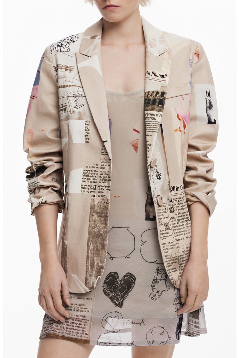 Classic Cut Blazer, Main, color, BEIGE