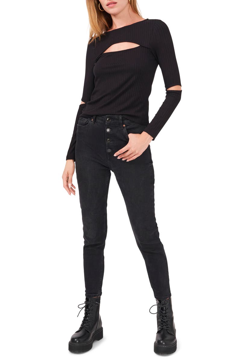 1.STATE Long Sleeve Cutout Top, Alternate, color, 