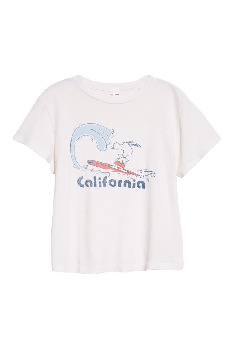 Classic Surfing Snoopy Graphic Tee, Alternate, color, VINTAGE WHITE