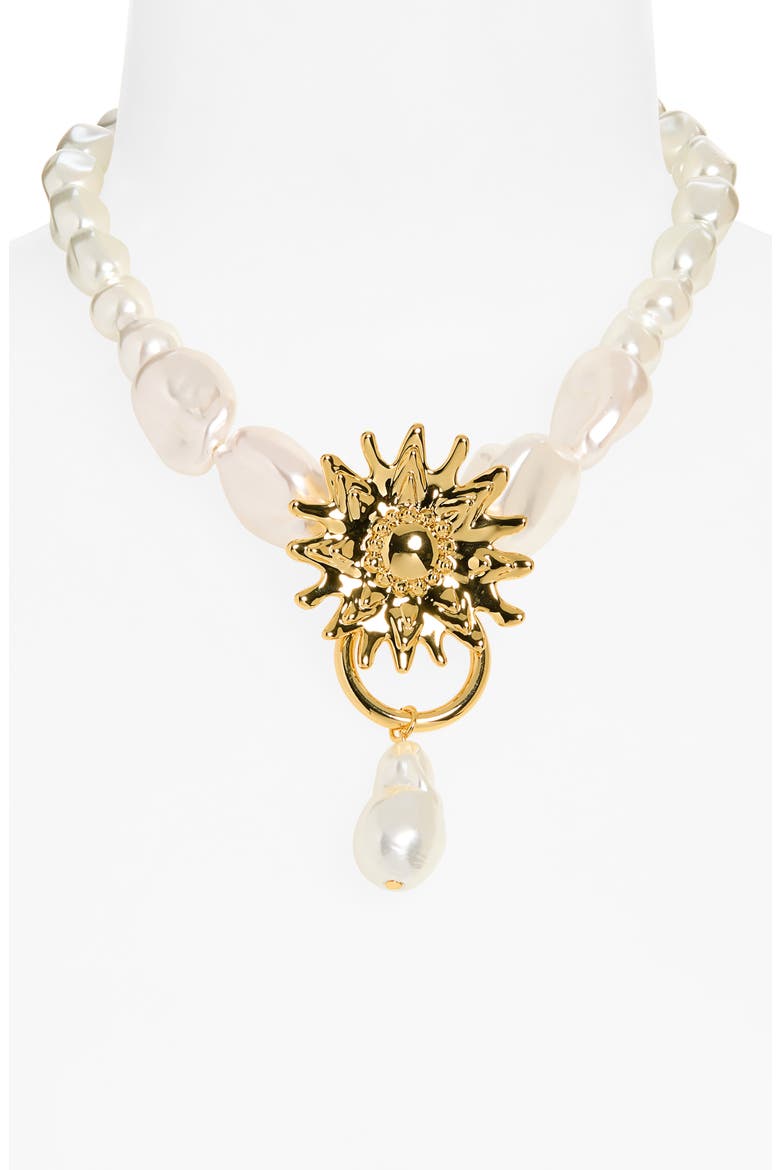 Soleil Freshwater Pearl Pendant Necklace, Alternate, color, PEARL