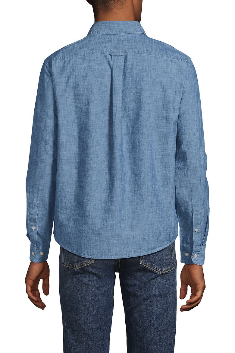 Long Sleeve Chambray Shirt, Alternate, color, Light Indigo Chambray