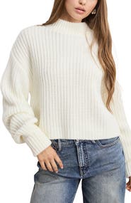 Good American Chunky Mock Neck Sweater