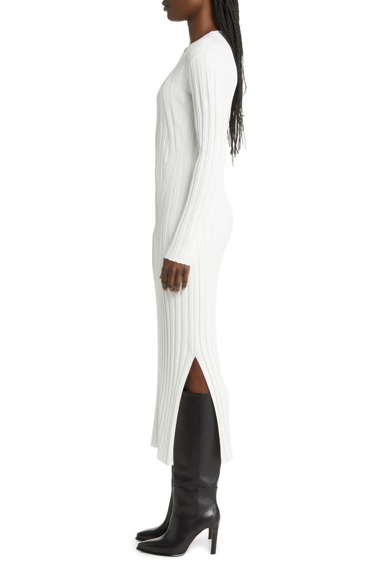 Long Sleeve Rib Maxi Sweater Dress, Alternate, color, OFF WHITE