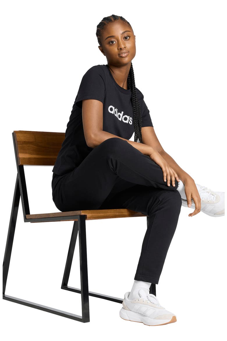 Essentials Linear French Terry Pants, Alternate, color, BLACK/ WHITE