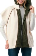 MARCUS ADLER Hooded High Pile Fleece Cardigan