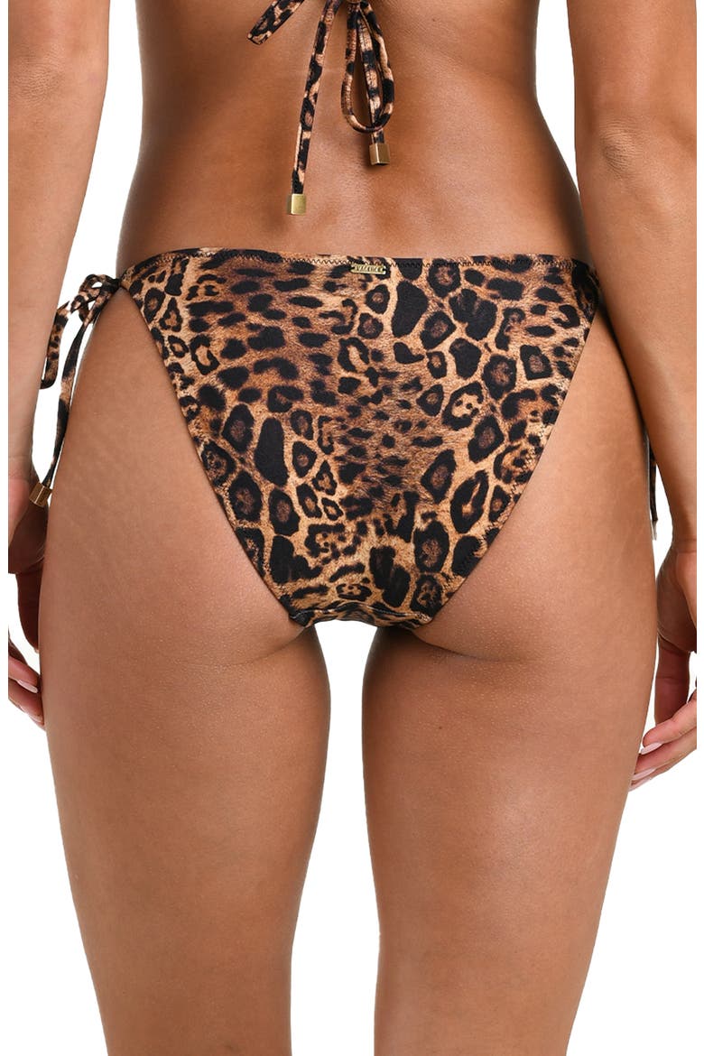 Britt Leopard Side Tie Bikini Bottoms, Alternate, color, NATURAL