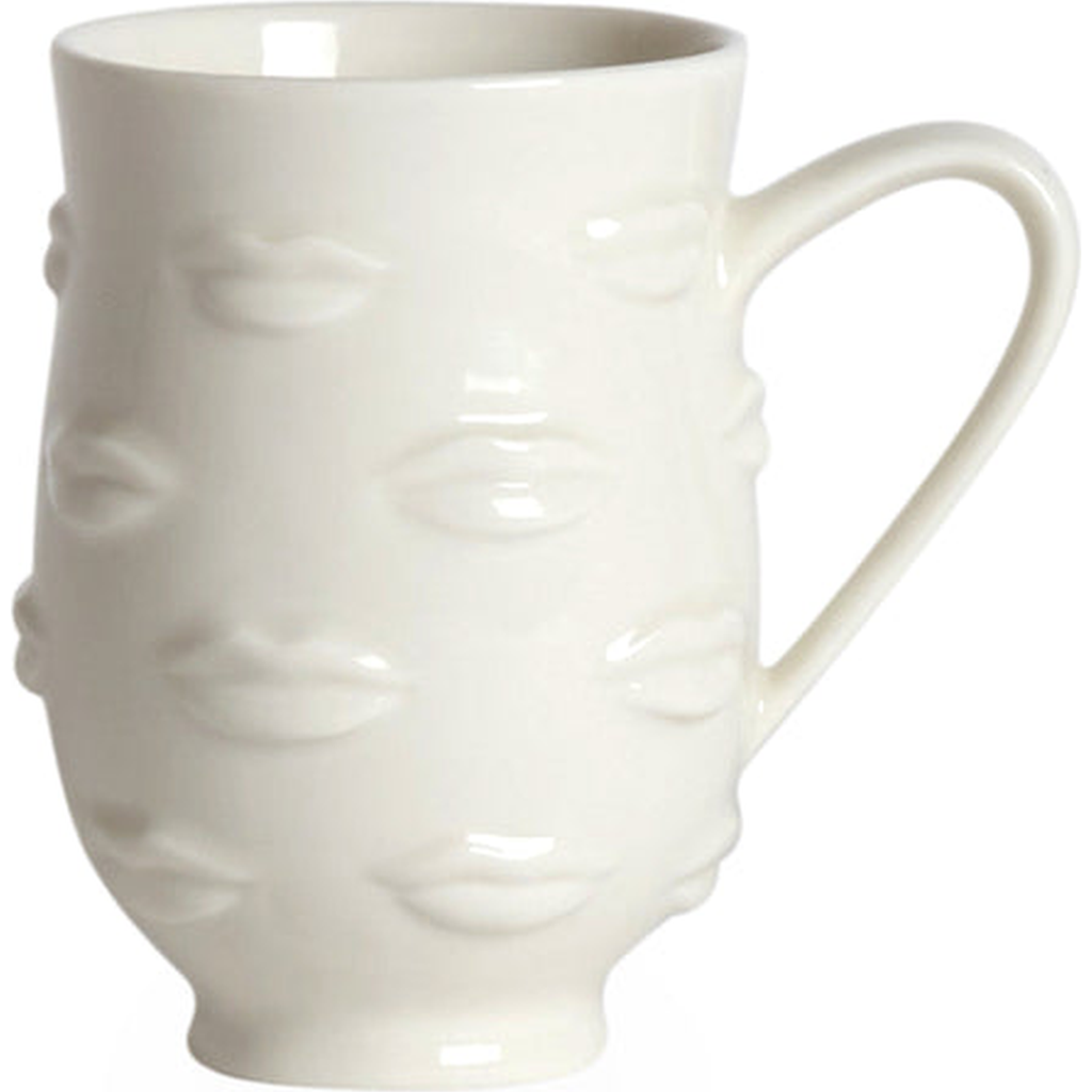 Jonathan Adler Muse Gala Porcelain Mug In White