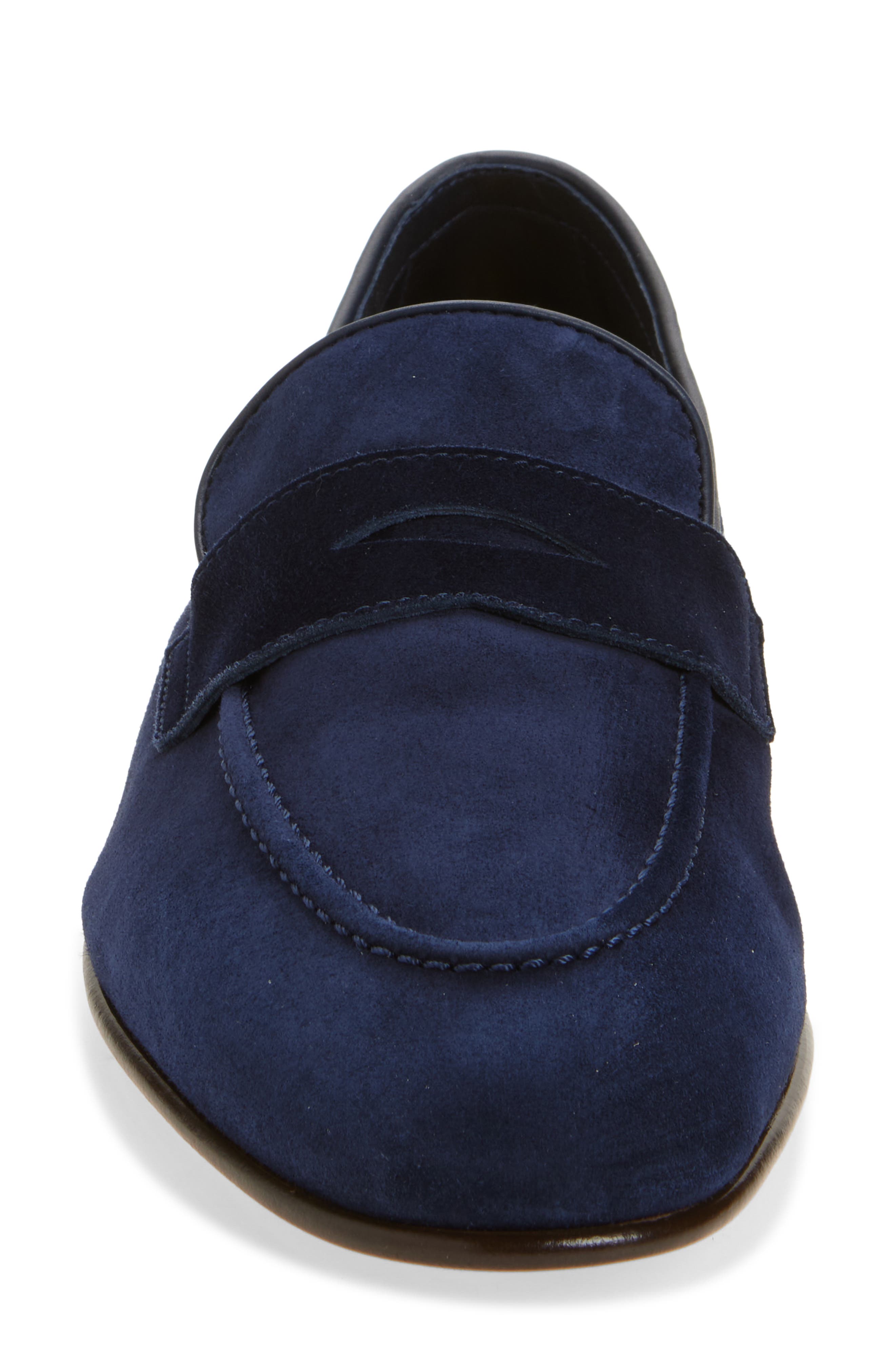 Brunello Cucinelli Deconstructed Penny Loafer, Alternate, color, C8862 Blue