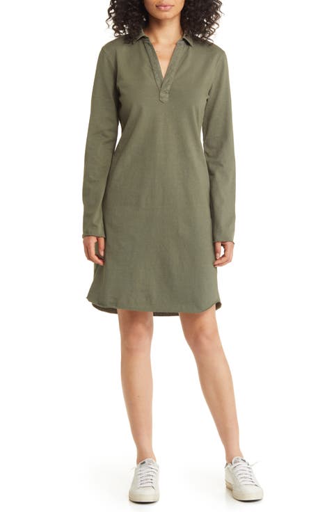 Nicole Popover Long Sleeve Henley Dress