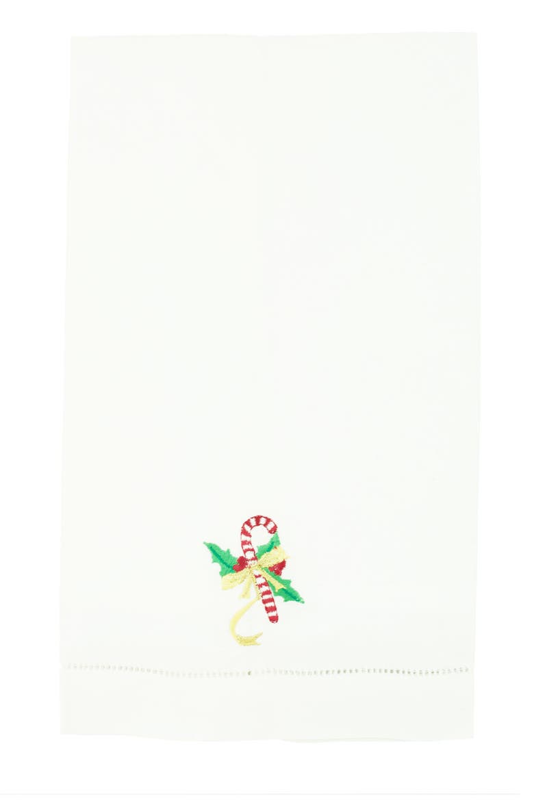 Candy Cane Towel, Main, color, White