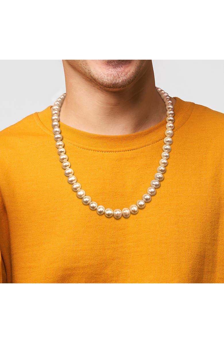 DELMAR Men's 9–9.5mm Cultured Freshwater Pearl Necklace, Alternate, color, 