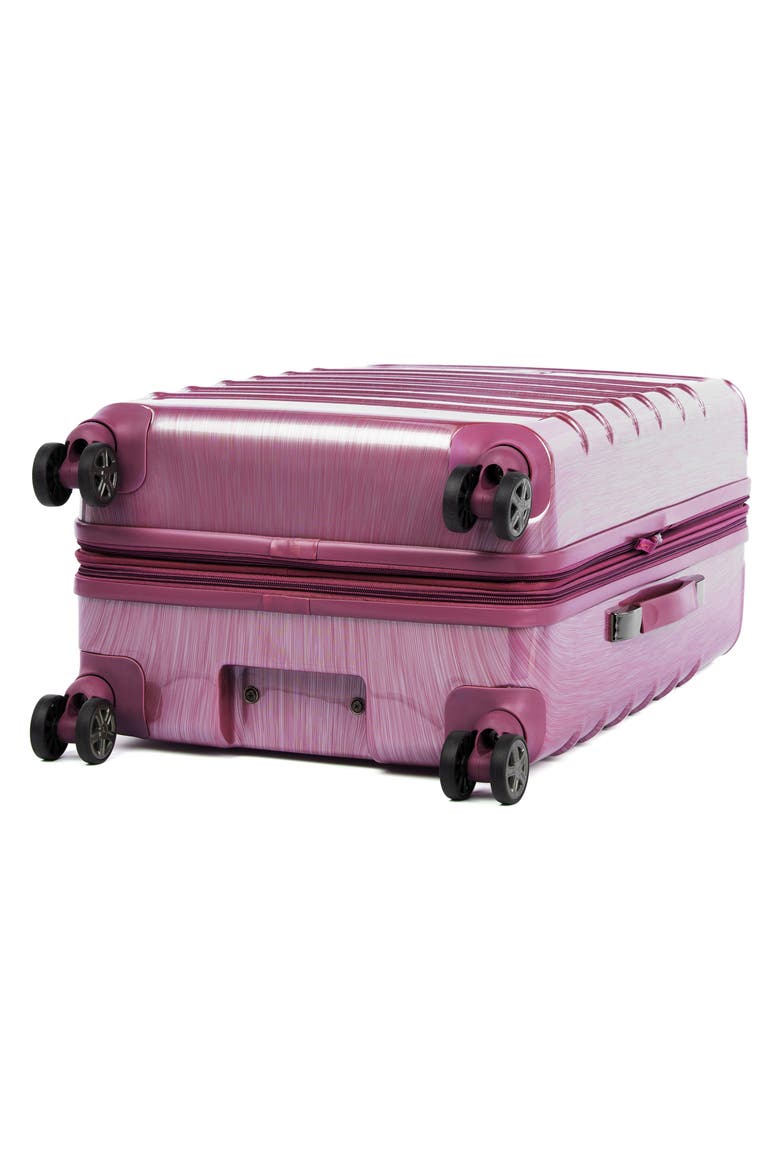 Rollmaster™ Lite 24" Expandable Medium Checked Hardside Spinner Luggage, Alternate, color, MAGENTA