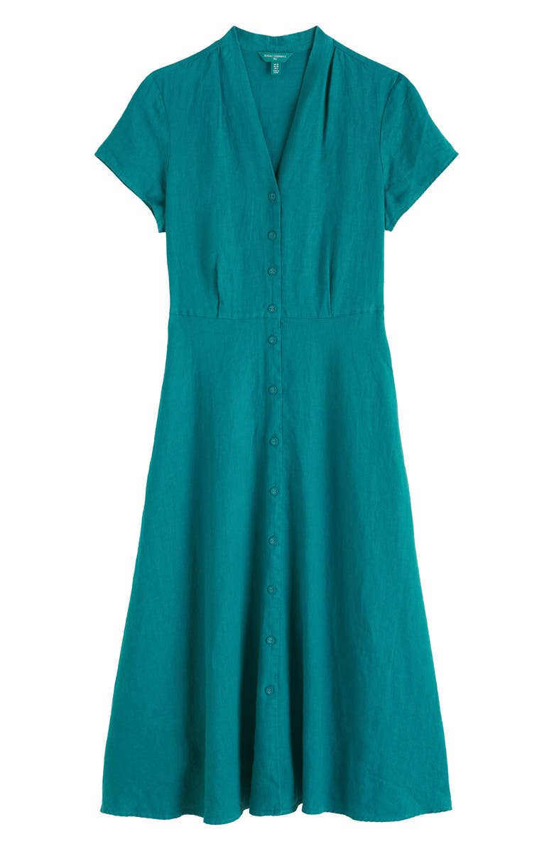 Seasalt Cornwall Carved Wood Linen Midi Dress, Alternate, color, Deep Dive