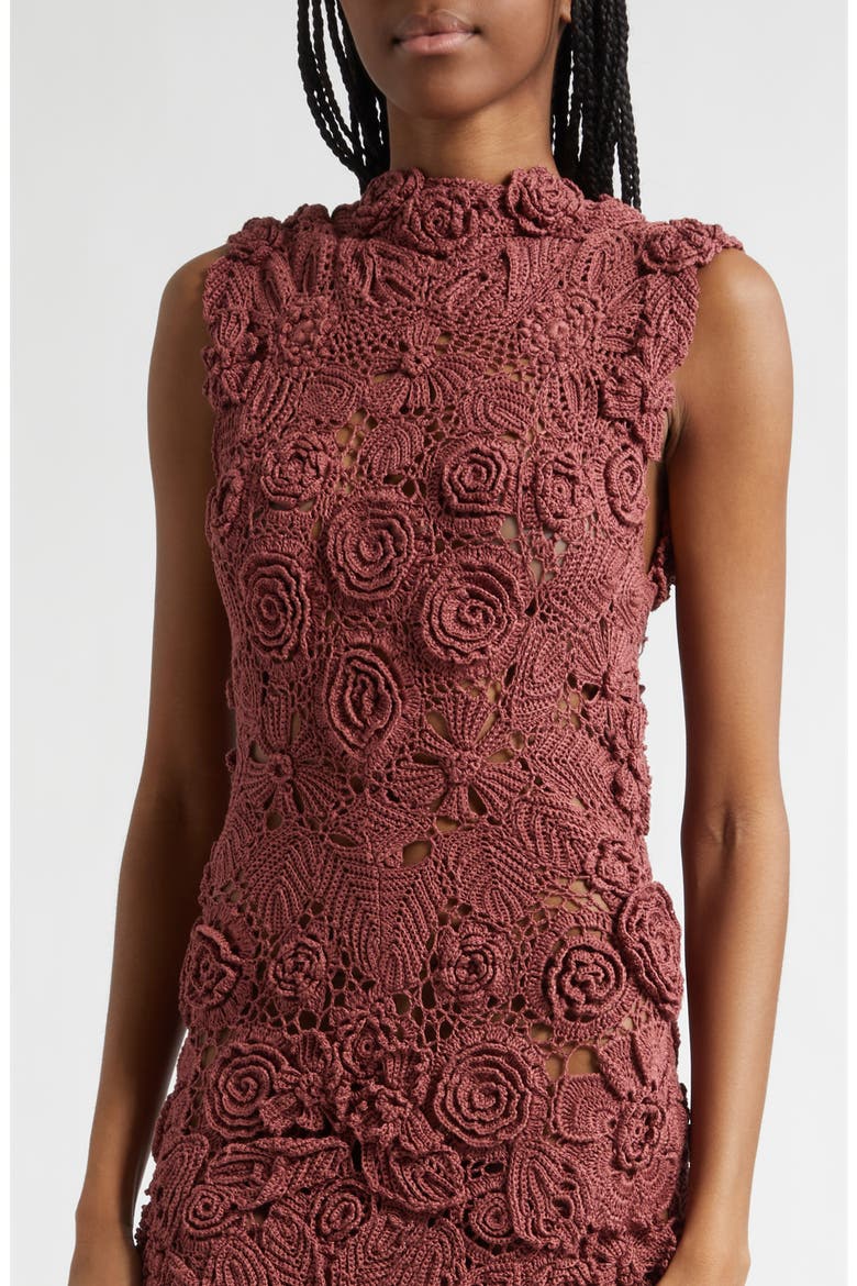 Anita Floral Crochet Gown, Alternate, color, AGATE