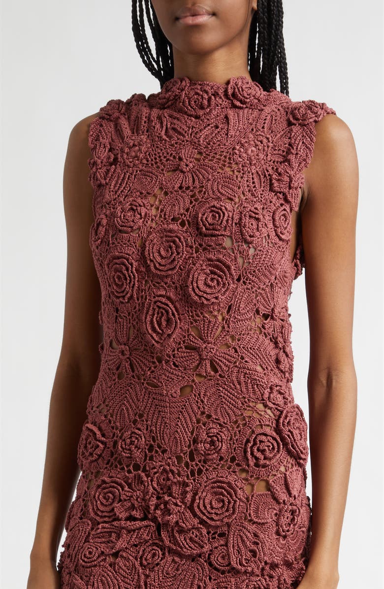 Ulla Johnson Anita Floral Crochet Gown, Alternate, color, Agate