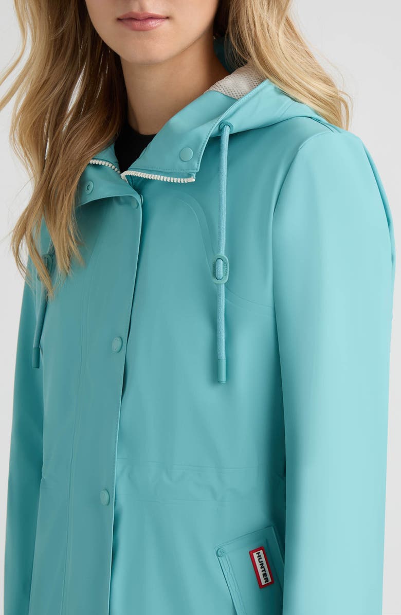 Hunter Abbey Water Repellent Rubberized Rain Jacket, Alternate, color, Water