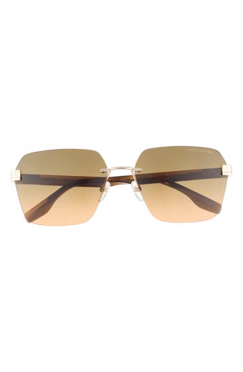 Marc Jacobs 61mm Square Sunglasses In Brown Horn