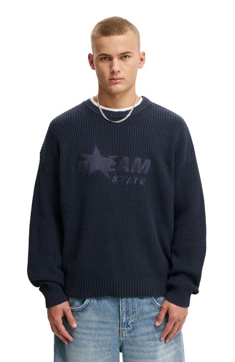 Men's Box Fit Crew Knit