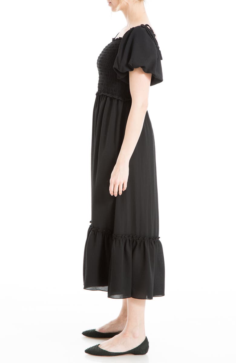 MAX STUDIO Puff Sleeve Smocked Midi Dress, Alternate, color, 