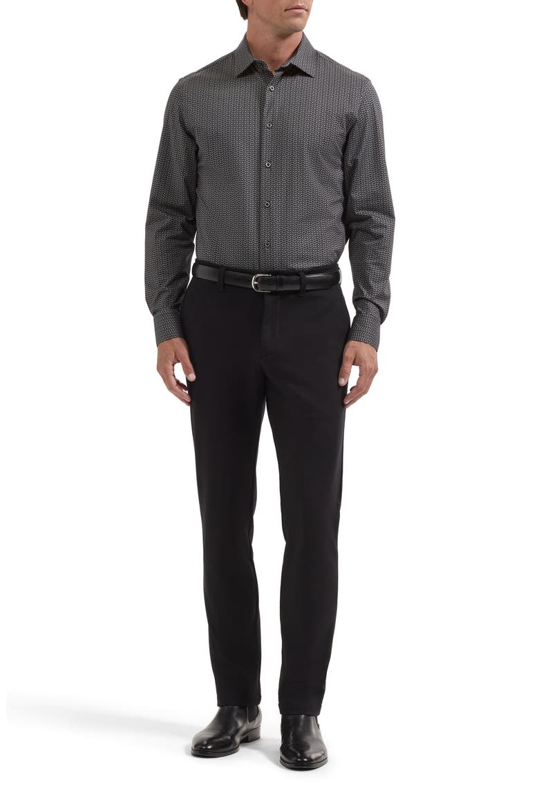 James OoohCotton® Print Button-Up Shirt, Alternate, color, BLACK