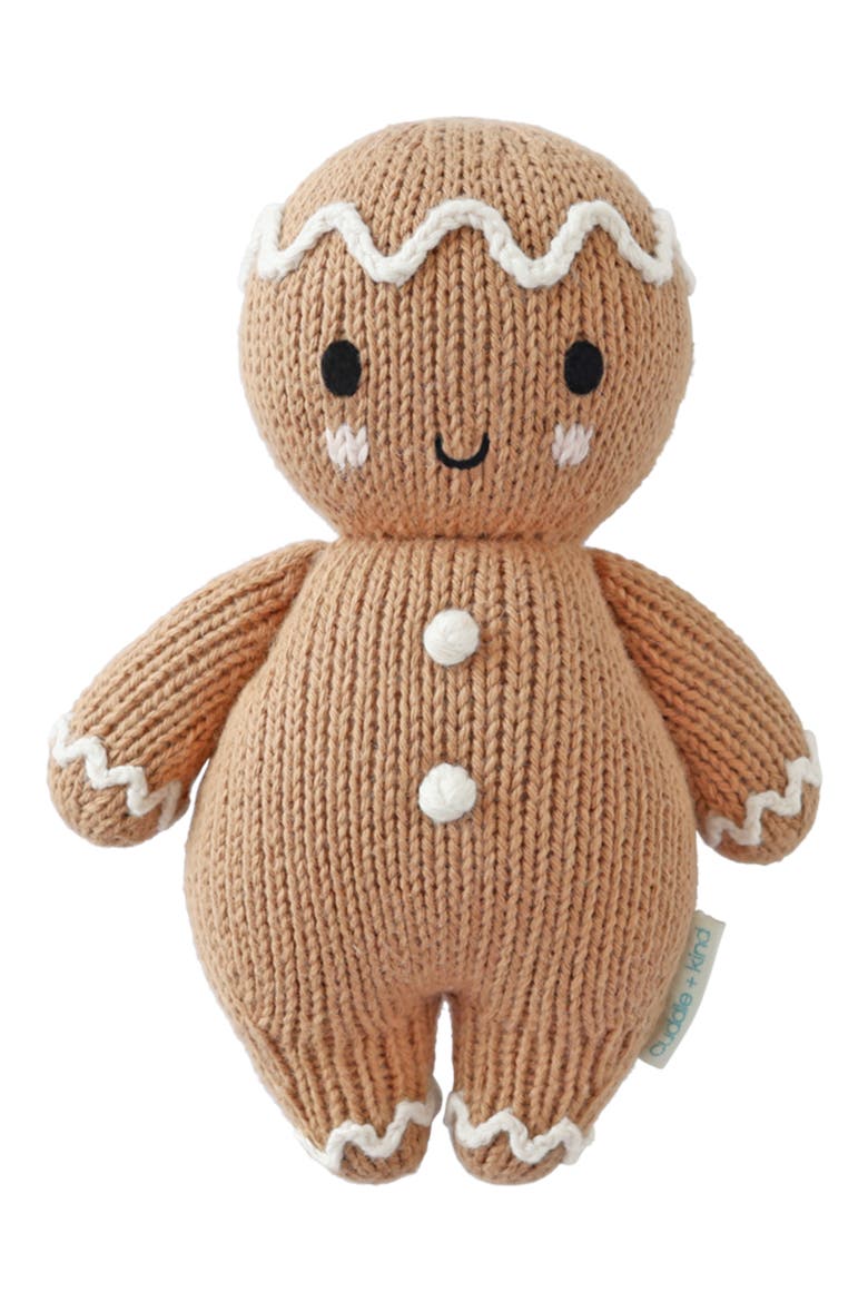 Baby Gingerbread Stuffed Animal, Main, color, BROWN