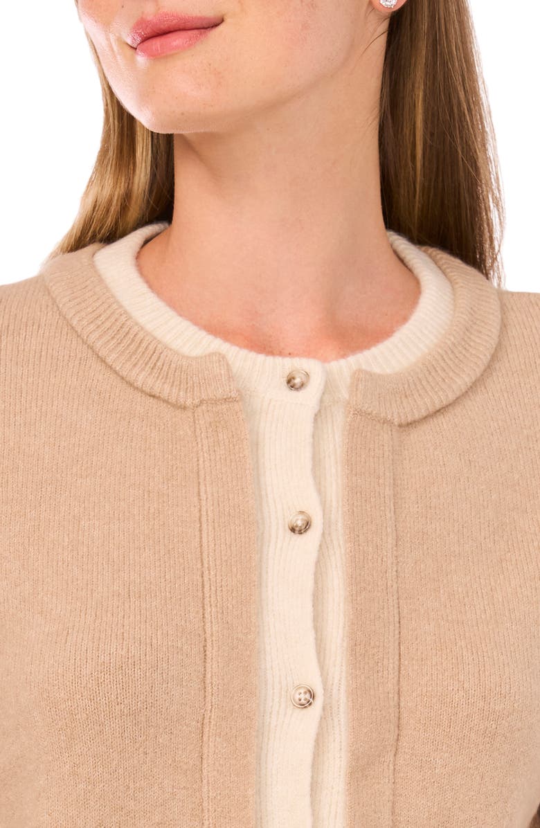 Ted Baker Layered Cardigan, Alternate, color, Coastal Beige