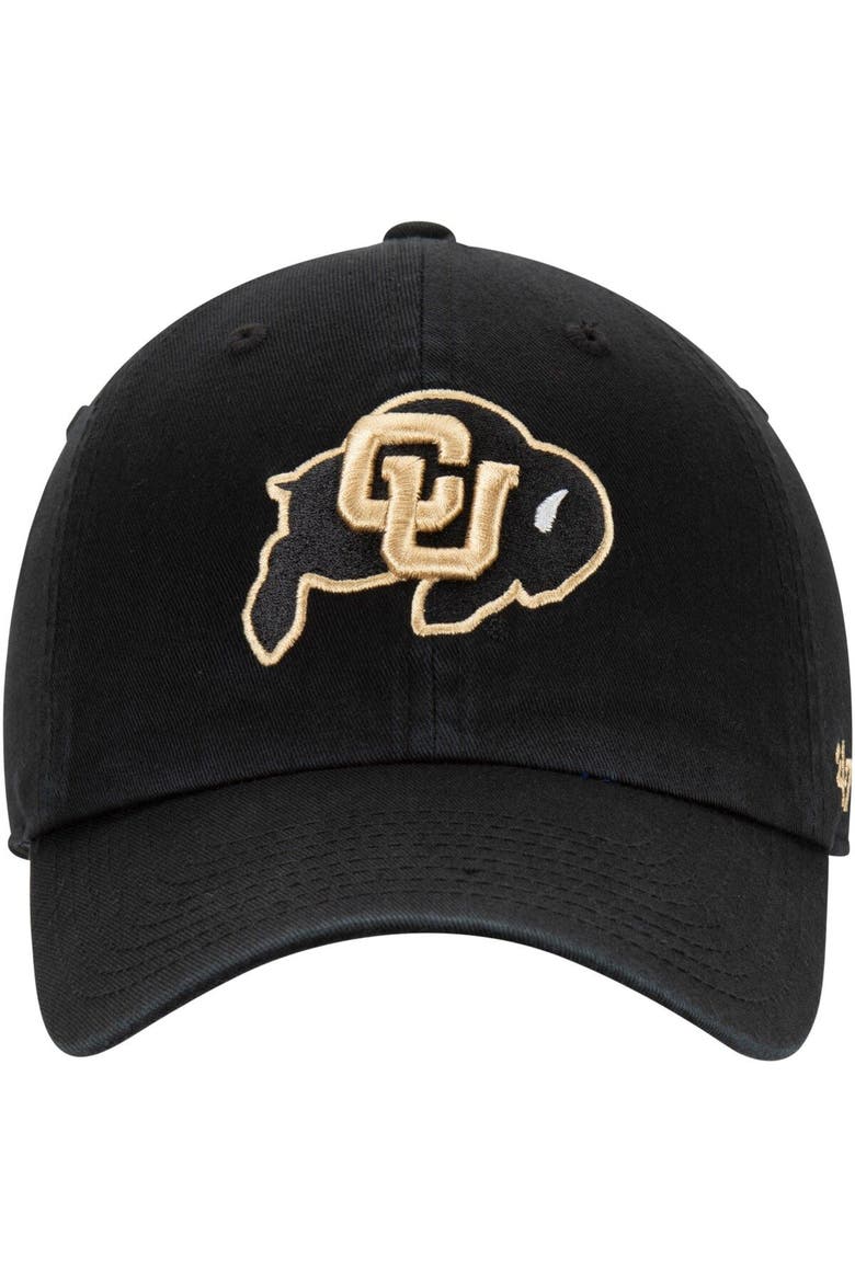 Men's '47 Black Colorado Buffaloes Clean Up Adjustable Hat, Alternate, color, Black