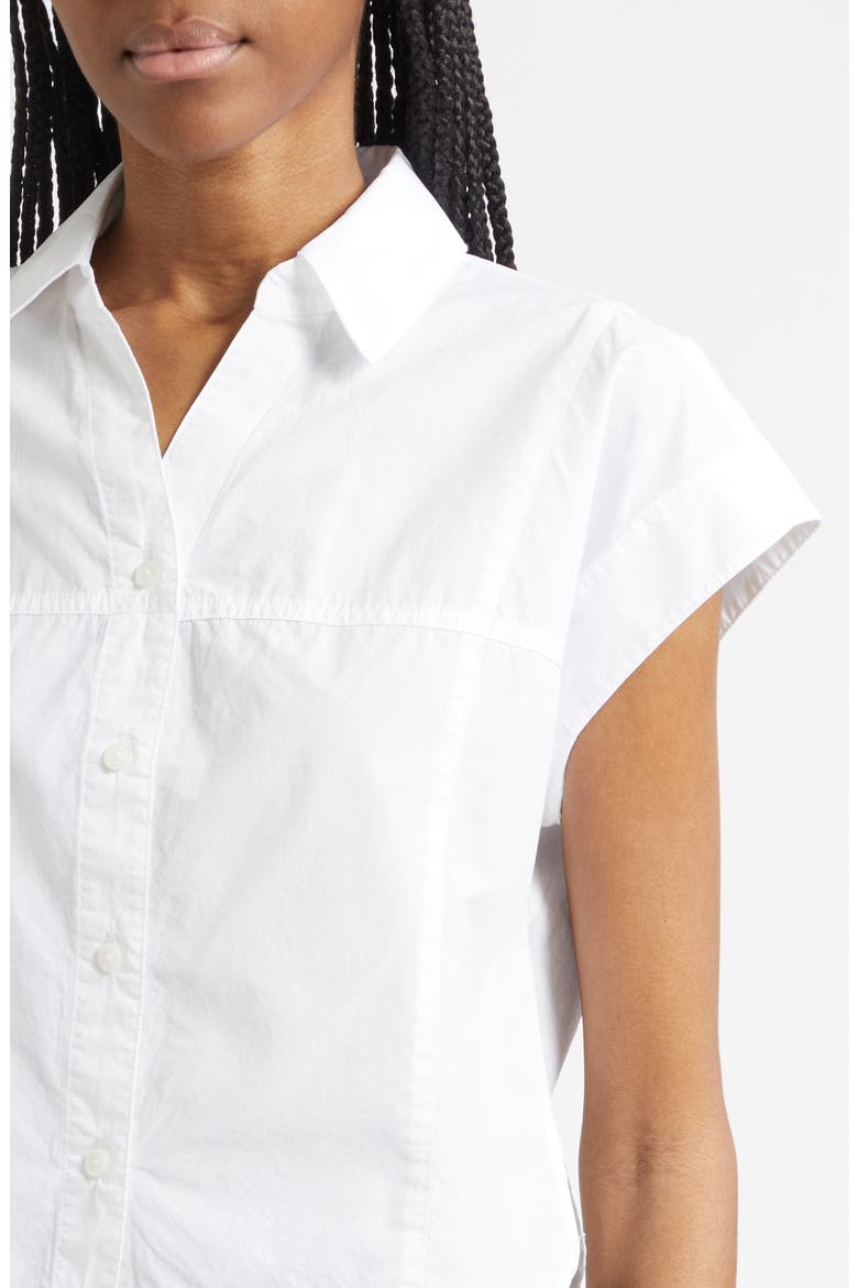 Nestor Button-Up Crop Top, Alternate, color, WHITE