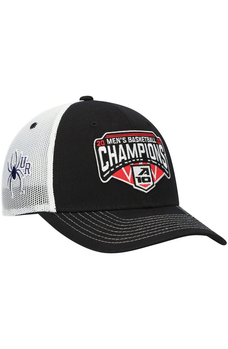 ZEPHYR Men's Zephyr Black/White Richmond Spiders 2022 Atlantic 10 Men's Basketball Conference Tournament Champions Locker Room Adjustable Hat, Main, color, 