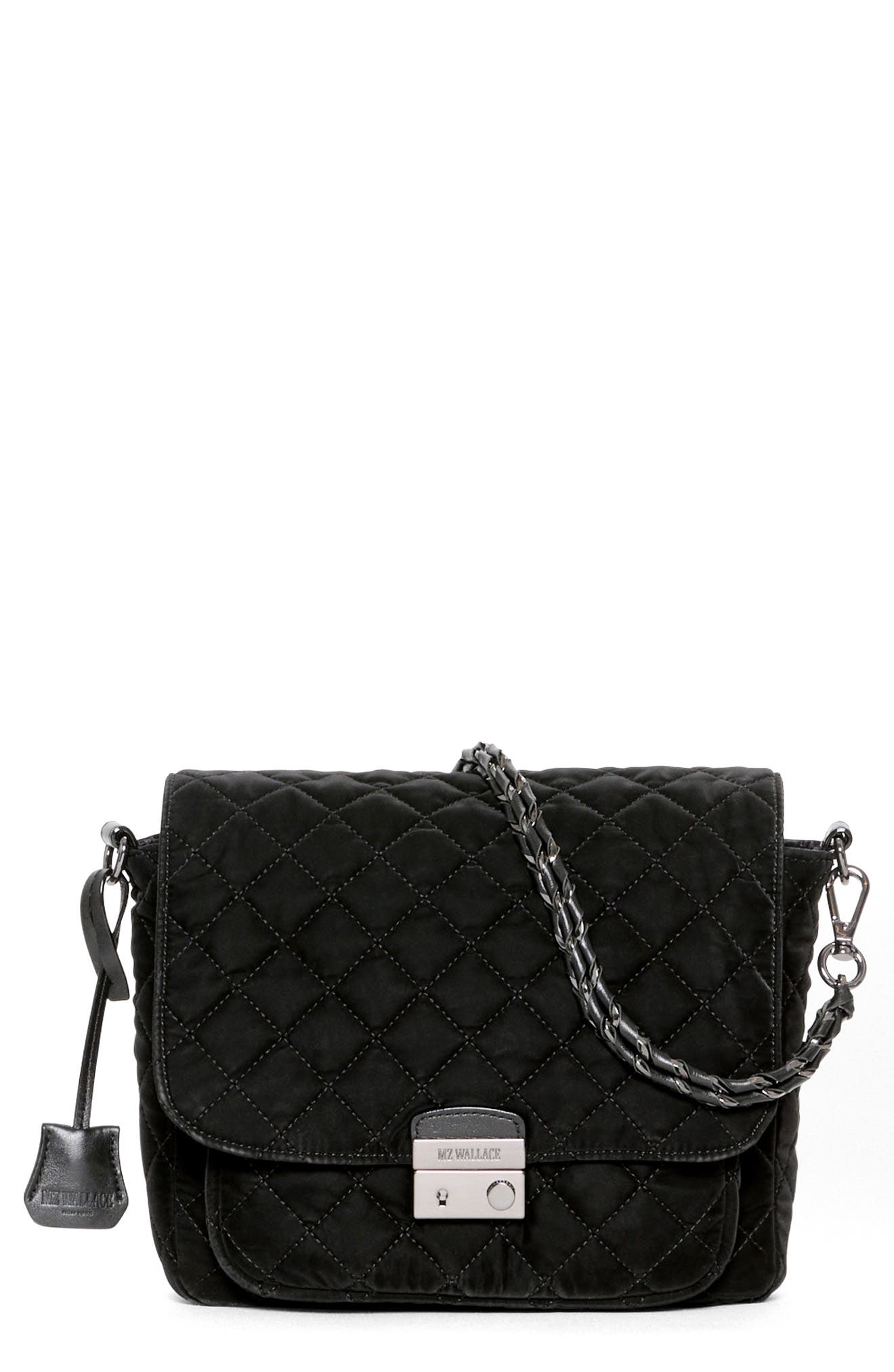 MZ Wallace Medium Crosby Lock Quilted Nylon Crossbody Bag (Women