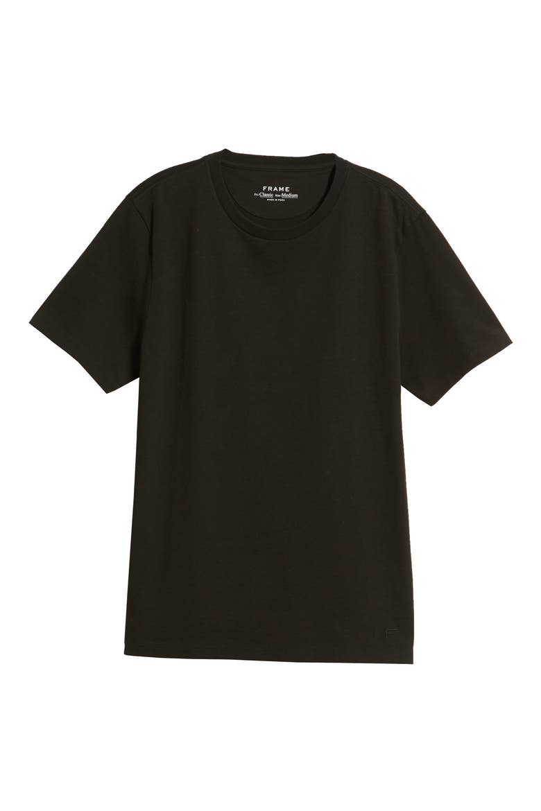 Heavyweight Classic Fit Cotton T-Shirt, Alternate, color, NOIR