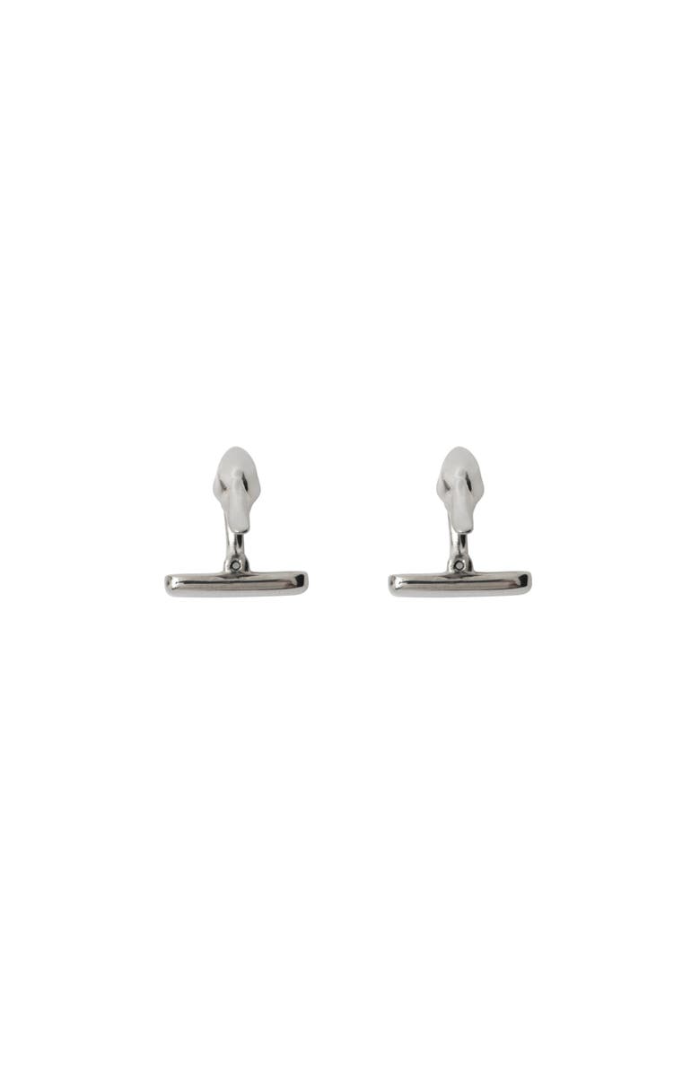 Burberry Duck Cufflinks, Main, color, Silver