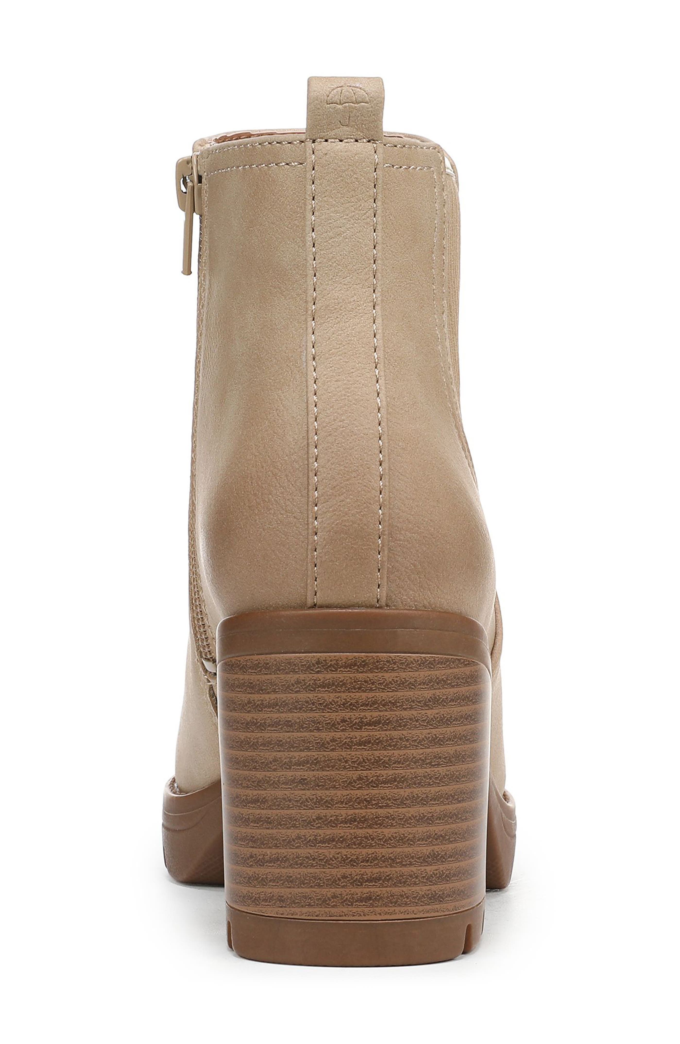 Naturalizer Madalynn Side Zip Bootie, Alternate, color, Sand Faux Leather