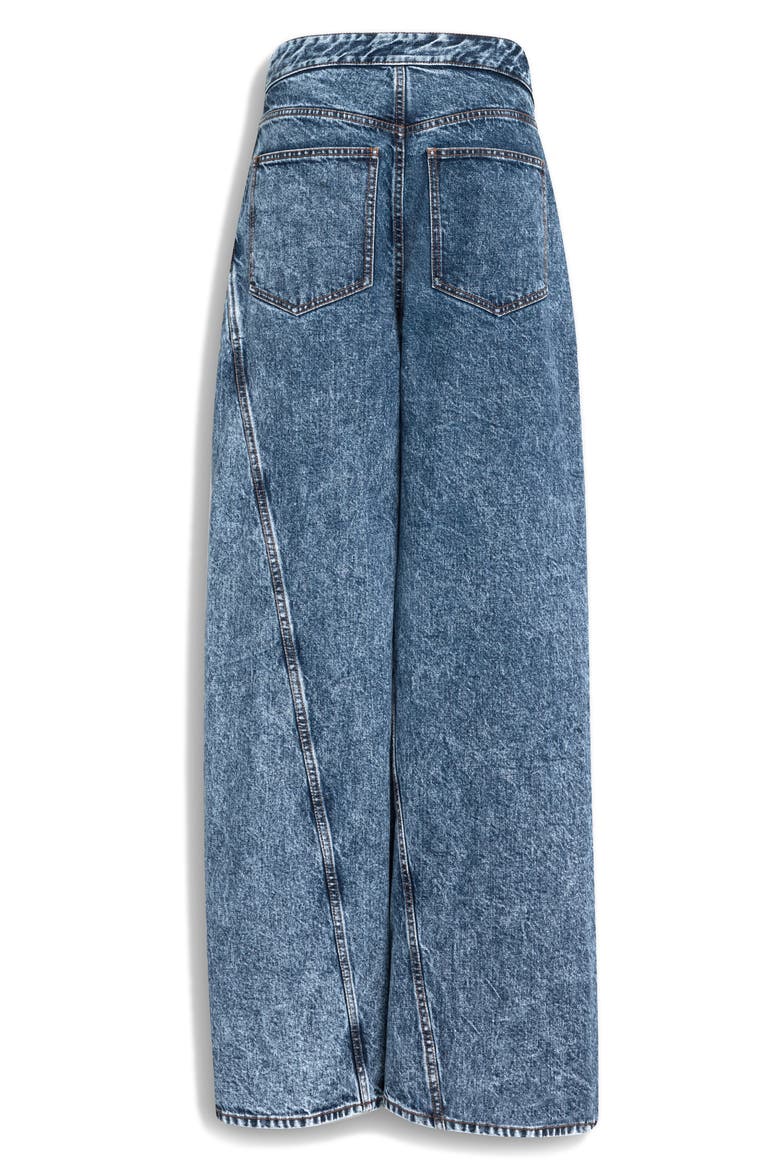 Wide Leg Wrap Jeans, Alternate, color, BLEU NEIGE