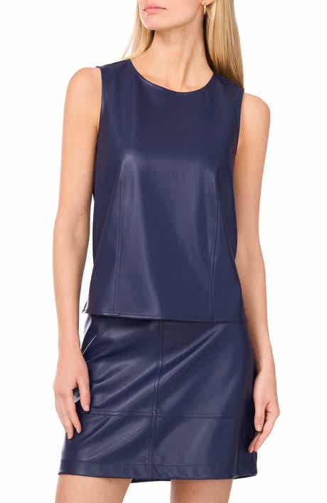 Vince Camuto Faux Leather Tank