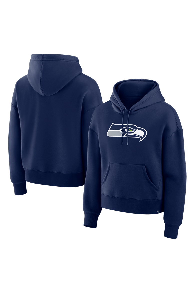 Women's Fanatics College Navy Seattle Seahawks Essential Legacy Hoodie, Main, color, College Navy