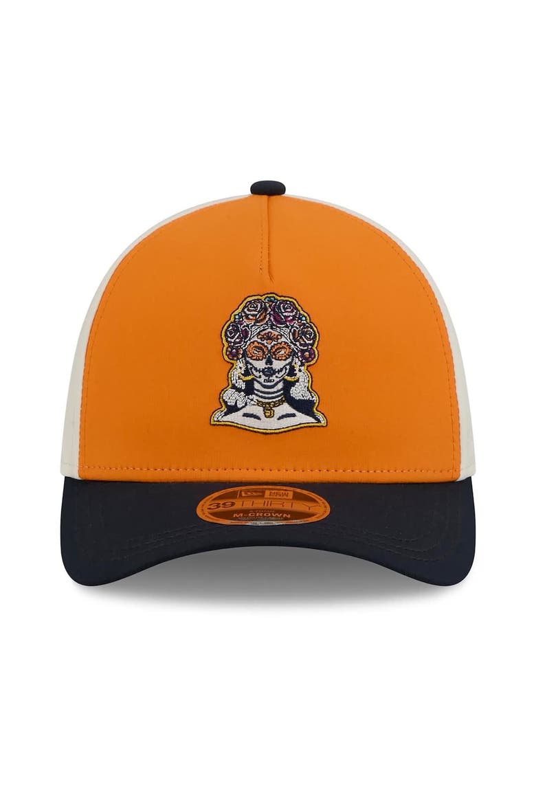 Men's New Era Orange/Navy San Diego Padres 2026 City Connect M-Crown A-Frame 39THIRTY Flex Hat, Alternate, color, Orange